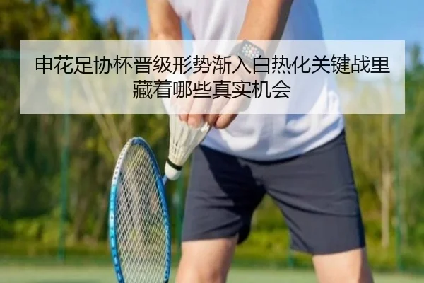 申花足协杯晋级形势渐入白热化关键战里藏着哪些真实机会